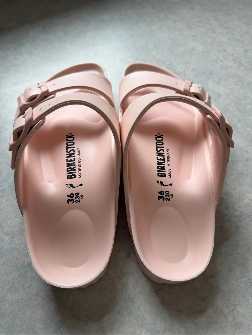 NEW * Birkenstock Light Pink EVA Arizona Two-Strap Sandal - Women's - Size 36